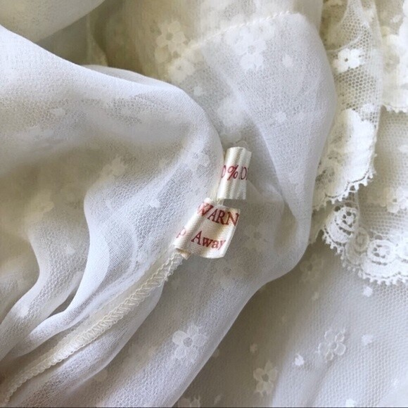 Vintage 70s Pink Satin Lace Peignoir Set Slip Dress & Robe Romantic Edwardian - Picture 11 of 16